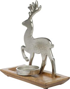Design de luxe meilleure vente bougeoir cerf en aluminium manguier 23x11x27 cm avec couleur et tailles personnalisées - Product Image 1