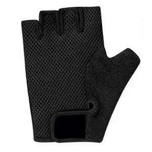 Venta al por mayor personalizado estilo caliente hombres y mujeres deportes medio dedo Fitness ciclismo guantes antideslizantes color negro completo