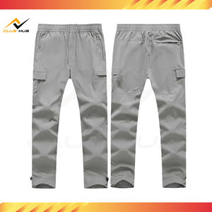 Pantalon de style safari pour homme, léger, imperméable, coupe-vent, respirant, écologique, mélange polyester/coton, taille élastique, mi-hauteur, plat - Product Image 4
