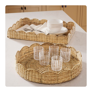 LES PLATEAUX EN ROTIN TISSÉS À LA MAIN DE HAUTE NORME EXPORTÉS EN GRANDES QUANTITÉS À DES PRIX ABORDABLES SONT LARGEMENT UTILISÉS DANS LES MAISONS - Product Image 1