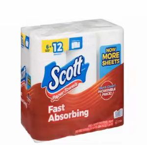 Suministro directo al 100%: Toallas de papel Scott Choose-A-Sheet, 6 rollos dobles, 12 rollos regulares EN STOCK - Product Image 1
