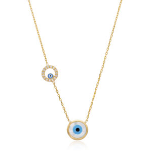 Zircon Stone Shape <b>Eye</b> Design Charm Pendant <b>Turkish</b> Handcrafted Wholesale 925 Silver Sterling Jewelry - Product Image 1