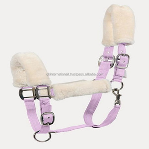 เชือกแขวนคอม้าไนลอนพรีเมี่ยมสุดหรู,เชือกผูกคอทำจากไนลอนหลากสีสันพร้อมผ้าฟลีซมิงค์บุขนสัตว์ทำมือ - Product Image 2