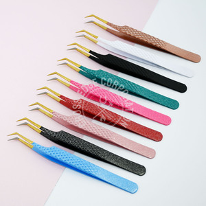 Premium Fiber Tip Eyelash Extension Tweezers Matte Black 45 Volume Fans Russian Mega Volume Nonslip Lash Tool Professional - Product Image 1