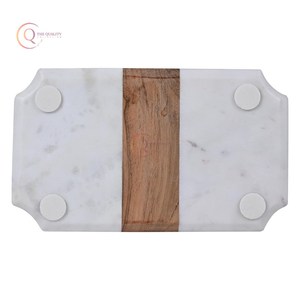 Tabla de cortar Charcutier de mármol blanco Natural con estilo, superventas, con acabado de madera, aspecto elegante, bloque de corte de alta calidad - Product Image 3