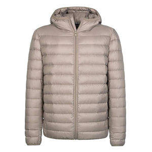Veste d'hiver unisexe en toile matelassée coupe-vent avec capuche, polyester/coton, doublure en coton 300g, fermeture éclair, lavée, fabriquée au Pakistan - Product Image 3