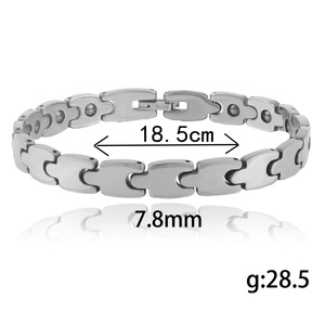 Bracelets magnétiques en acier titane yunnique, accessoires de mode tendance en acier inoxydable pour hommes et femmes 217002 - Product Image 5
