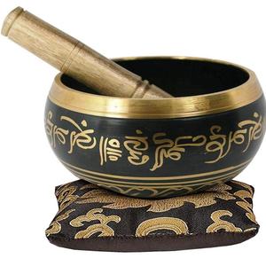 Medalla Religiosa Redonda de Latón Tibetano del Himalaya, Hecha a Mano, con 7 Metales de Chakra, Pintada, para Meditación y Yoga - Product Image 6