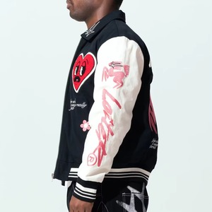 แจ็กเก็ตเลตเตอร์แมนสำหรับผู้ชายแจ็กเก็ตเบสบอลวิทยาลัยดีไซน์ปรับแต่งได้ - Product Image 3