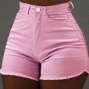 Derniers shorts en jean de couleur unie, shorts jeans pour femmes d'été, pantalons Offre Spéciale, vêtements taille haute pour femmes, shorts teints en couleur unie - Product Image 2