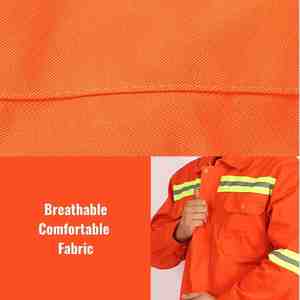 Traje DE TRABAJO reflectante ligero de alta visibilidad de verano traje de seguridad de talla grande a precios de fábrica - Product Image 5