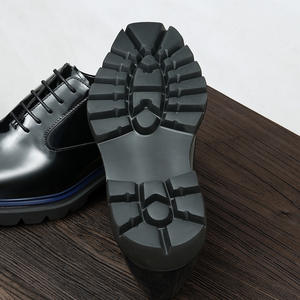 Zapatos Oxford de cuero genuino con bloques de color para hombre, con cordones, suela gruesa, estilo británico, pulidos, para boda, formales. - Product Image 4