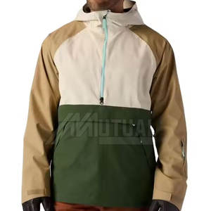 Veste de neige de haute qualité pour hommes conception personnalisée imperméable et respirante avec fermeture à glissière à col coupe-vent à capuche - Product Image 1