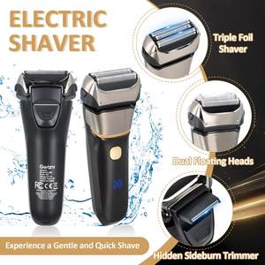 Rasoir électrique pour homme, étanche, rechargeable, avec affichage, triple lame, tondeuse à barbe pour le soin des poils du corps - Product Image 4