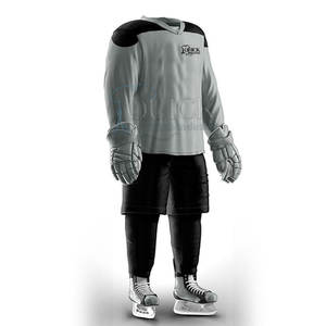 Último diseño de alta calidad recién llegado para hombres adultos conjuntos de uniformes de hockey sobre hielo 100% poliéster ecológico transpirable - Product Image 2