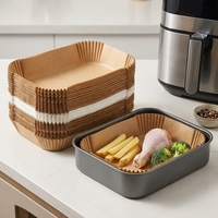 Papier sulfurisé antiadhésif pour friteuse à air, idéal pour la cuisson, la grillade, le rôtissage et la préparation des aliments résistants à la graisse