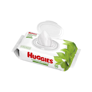 Toallitas de cuidado natural Huggies de alta calidad 56s diseñadas para la piel delicada y sensible del recién nacido - Product Image 1