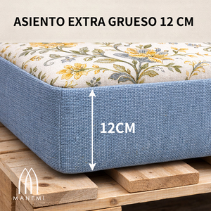 Set di 4 Cuscini Durevoli in Tessuto per Pallet da Esterno 120x80 e 120x50 cm, Spessore 12 cm, con Rivestimento Rimovibile per Divano da Giardino e Arredamento da Patio - Product Image 6