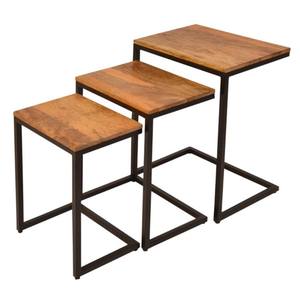 <b>Nesting</b> Round <b>Nesting</b> Coffee <b>Table</b> <b>Set</b> <b>of</b> <b>3</b> Wood with Metal Frame for Living Room for Home Use Sofa Tea End Side <b>Tables</b> - Product Image 1