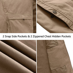 Chaquetas de hombre de diseño personalizado chaqueta de trabajo informal de lona de algodón pesado para hombre con cierre de cremallera para chaquetas de hombre de invierno - Product Image 5