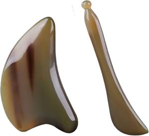 Horn Large Gua Sha Shape Scraping Board Gua Sha Tool Hecho a mano Buffalo Horn GuaSha Board Herramientas de masaje de acupuntura - Product Image 5