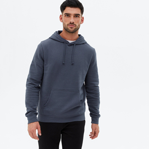 Venta al por mayor 100% algodón pulóver sudaderas con capucha hombres Invierno Polar transpirable patrón sólido Anti-retráctil térmico ecológico sudaderas - Product Image 6