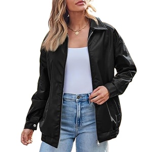 Veste en cuir pour femme confortable et coupe-vent, fabriquée avec du cuir de vachette de qualité supérieure, matière douce et confortable. - Product Image 5
