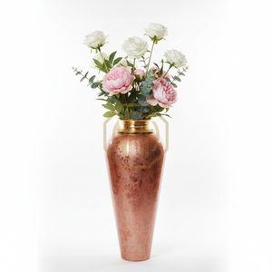 Hot Selling Luxury <b>Copper</b> Antique Enamel Print Iron Flower <b>Vase</b> Modern Design Home Wedding Decoration Direct Factory Floor <b>Vase</b> - Product Image 1