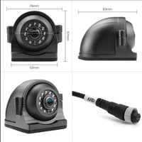 Cámara Universal para Vehículos AHD 720P/1080P de 12V 24V, Impermeable IP68, Visión Nocturna HD a Todo Color, Cámara de Visión Lateral para Camiones y Autobuses Escolares