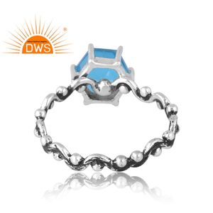 Anillo de piedras preciosas de cuarzo aguamarina doblete Natural de Plata de Ley 925 más vendido fabricante de joyería personalizada - Product Image 2