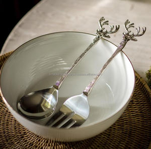 Juego de servicio decorativo de latón con mango de cabeza de ciervo para restaurante, Hotel, comedor, fiestas de boda - Product Image 3