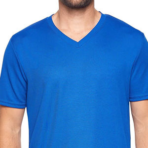 Camiseta de alta calidad para hombre, camiseta transpirable con logotipo personalizado, con cuello en diseño sólido V, nueva camiseta con logotipo personalizado, camisetas al por mayor - Product Image 5