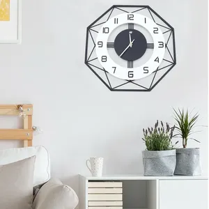 Nouvelle vente Art Style grande horloge murale en métal de luxe Vintage Antique ferme horloge décorative pour salon et décor à la maison - Product Image 6