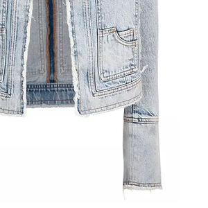 Women's Summer Denim Jacket with Button Decoration Customized Cut and Sew Competitive Price Private Logo Factory <b>Direct</b> - Product Image 6