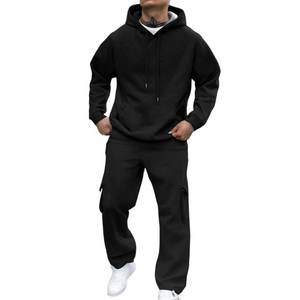 Women Winter Plus Size 2 Piece Outfit Plain Tracksuit Set <b>Zip</b> up <b>Hoodies</b> Sweatshirt Lounge Pants with <b>Pockets</b> Casual Loose - Product Image 3