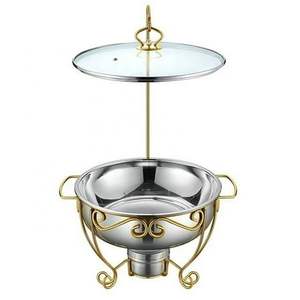 Plato Calentador Decorativo Premium para Buffet de Hotel y Presentación Elegante de Comida - Product Image 2