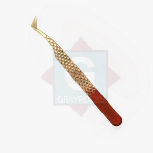 Pinzas de pestañas con logotipo personalizado Pinzas de extensión de pestañas de acero inoxidable - Product Image 3