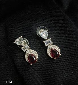 Pendientes de Plata con Diseño Floral, Estilo Étnico, con Diamantes Americanos, para Mujer, Diseño Exclusivo Indio de Última Moda - Product Image 4