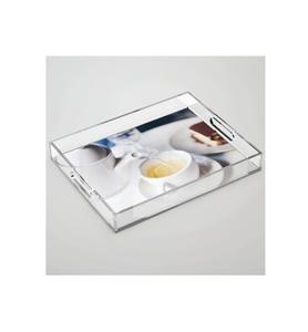Table à manger design fantastique plateau acrylique décoratif plateau acrylique de haute qualité plateau acrylique de service alimentaire plateau acrylique par le monde métallique indien - Product Image 3