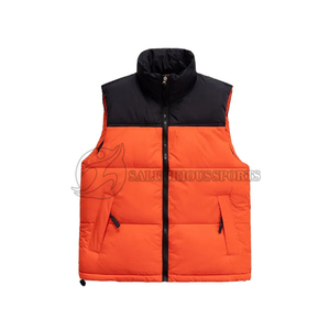 Veste matelassée pour homme en coton, bicolore, respirante, coupe-vent, pour l'extérieur, fermeture éclair écologique, logo personnalisé - Product Image 6