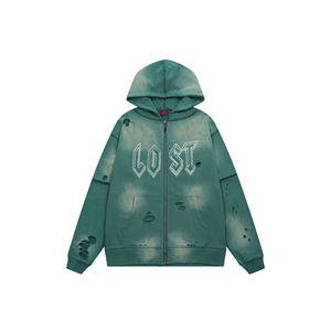 Sweat-shirt à capuche unisexe imprimé en relief, streetwear décontracté, surdimensionné, tendance, chaud et confortable, à manches longues, automne-hiver 2025 - Product Image 2