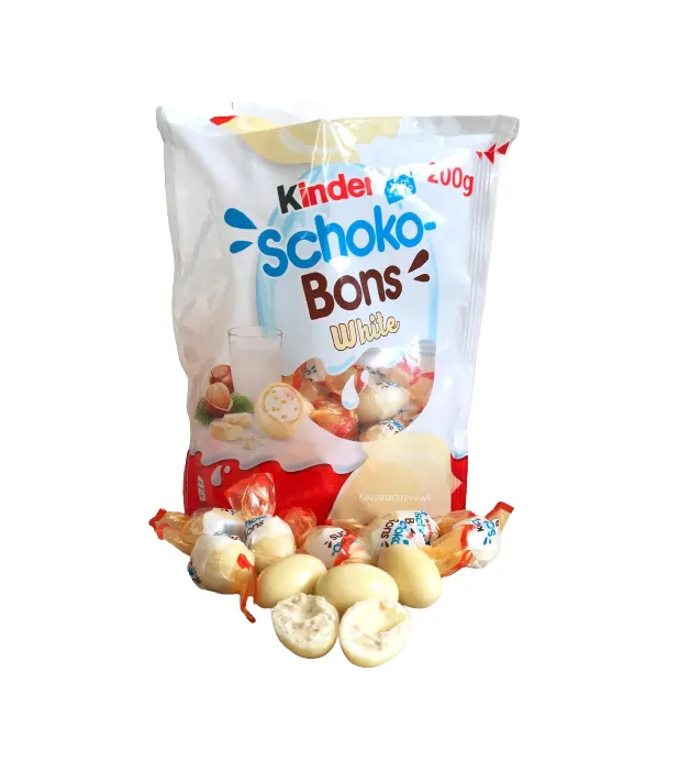 Ferrero Kinder schoko-bons-Trung tâm sữa mềm với những miếng hạt dẻ giòn được phủ một lớp sô cô la trắng ngon