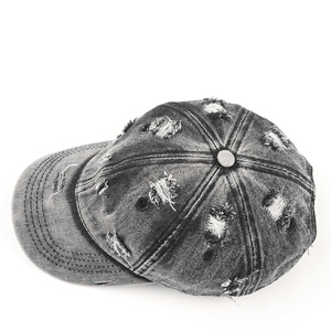 Gorra de Béisbol de Mezclilla de Algodón para Hombre y Mujer, Casual, Clásica, Ajustable, Lisa, para Actividades al Aire Libre, con Bordado Personalizado, Logotipo 3D, Visera Curva - Product Image 2
