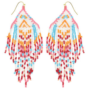 Pendientes de Acero Inoxidable de Lujo para Mujer con Cuentas de Vidrio, Diseño Vintage Hecho a Mano, Ligeros, Ideales para Fiestas - Product Image 2