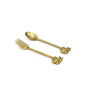 Ensemble de couverts de luxe plaqué or en forme d'ananas, design classique unique en laiton, finition miroir, sans BPA, écologique, pour hôtels - Product Image 4
