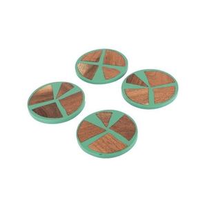 Sous-verres en bois et en résine de meilleure qualité avec support pour tasse à thé de cuisine, sous-verres de tasse à café de forme ronde pour la maison, taille personnalisée - Product Image 2