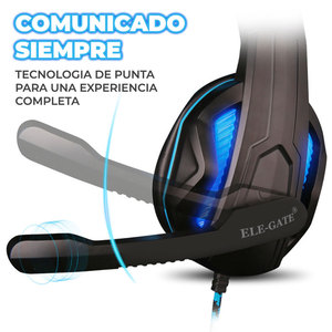 Casque de jeu spécialisé avec éclairage LED RVB et bandeau, compatible avec PS4, Xbox, PC, ordinateur portable - Product Image 3