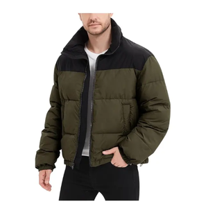 Haute qualité visage plusieurs poches noir léger Logo personnalisé bulle hiver duvet d'oie manteau doudoune pour hommes 2025 - Product Image 2