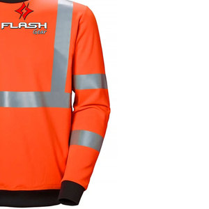 Ropa DE TRABAJO Construcción Seguridad Color naranja Ropa DE SEGURIDAD cómoda Poliéster Sudadera de manga completa al por mayor - Product Image 2