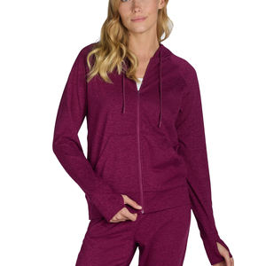 2025 nueva venta al por mayor de ropa deportiva de algodón para mujer sudaderas con cremallera Logotipo de impresión personalizado gimnasio sudaderas con capucha y sudadera básicas sudaderas con capucha - Product Image 3